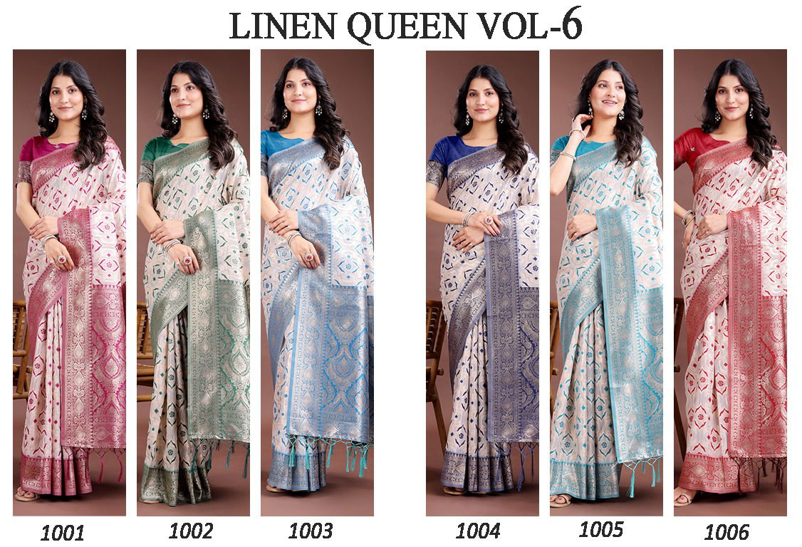 Linen Queen Vol 6 By Astita Linen Cotton Wedding Wear Wholesale Saree In India